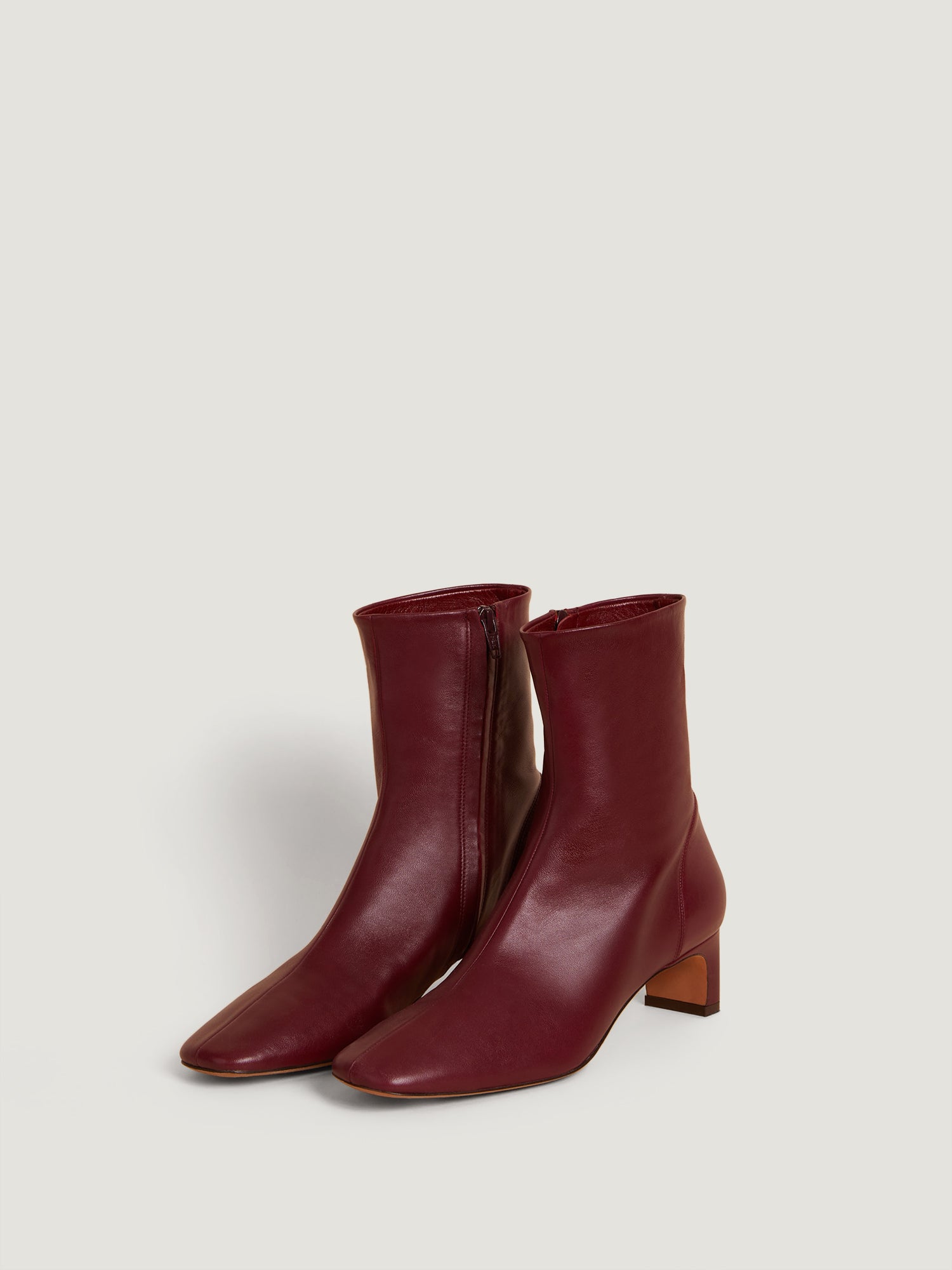 Burgundy leather ankle boots Rouje